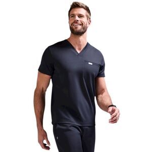 Figs Navy V-Neck Scrub Top Men’s Size XXL